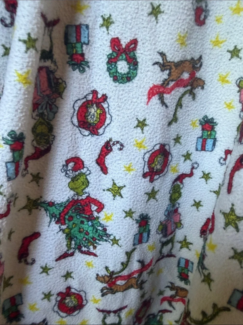 Dr. Seuss white nightgown with the grinch